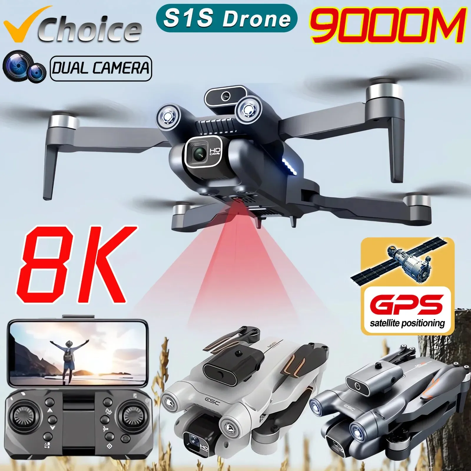 Neue s1s 5g gps drohnen kamera – Drone Multispectral Bewertung und Preis